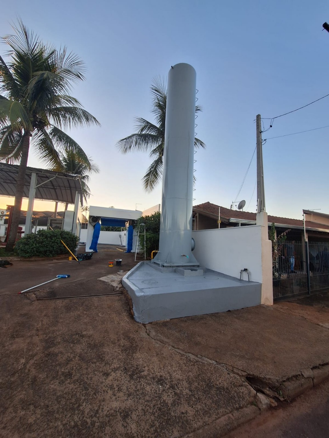 Reservatório depois da pintura